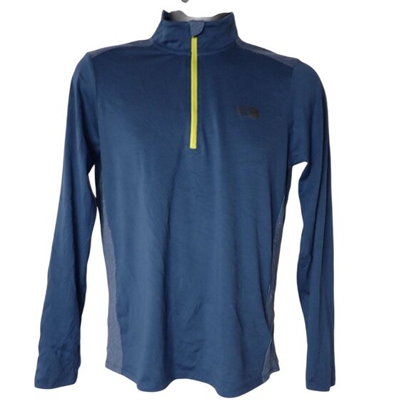 The North Face Mountain Athletics 1/4 Zip Base Layer Long Sleeve Top Mens S Blue - Picture 1 of 6